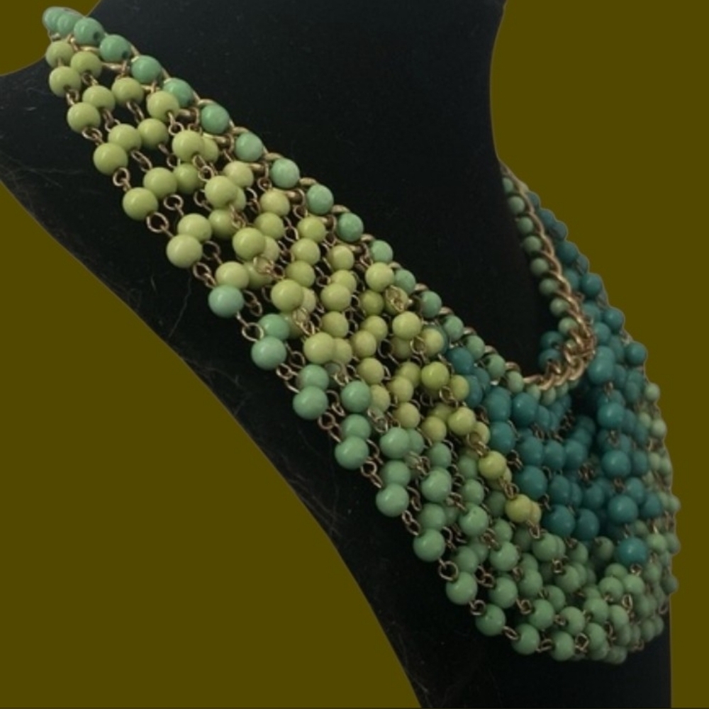 J. Crew "Statement of the Art Peacock Necklace" - Picture 5 of 6